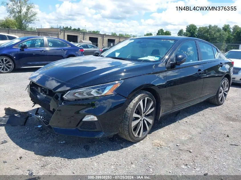 2021 Nissan Altima Sr Intelligent Awd VIN: 1N4BL4CWXMN376355 Lot: 39938253