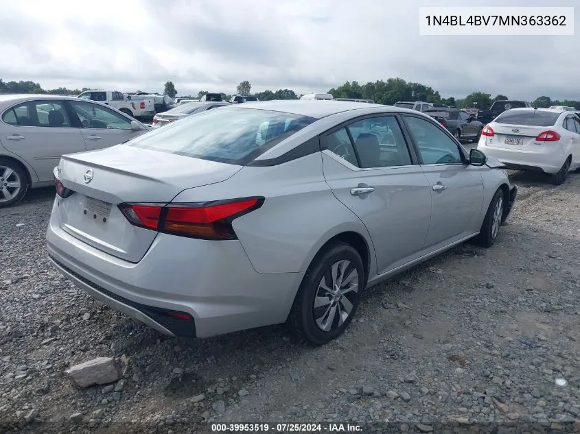 1N4BL4BV7MN363362 2021 Nissan Altima S Fwd