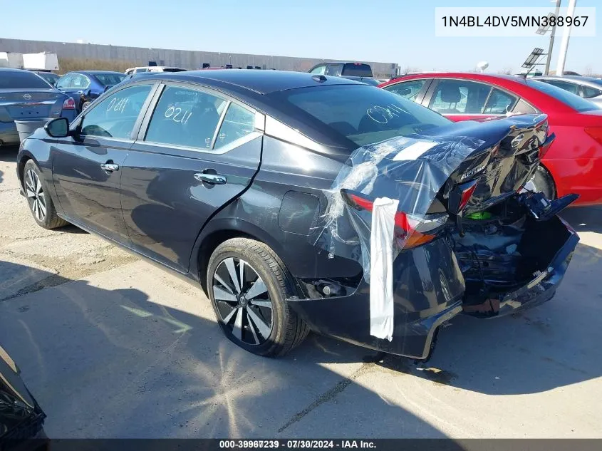 1N4BL4DV5MN388967 2021 Nissan Altima Sv Fwd