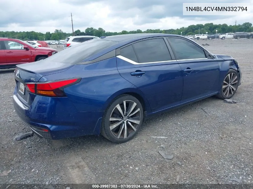 1N4BL4CV4MN332794 2021 Nissan Altima Sr Fwd