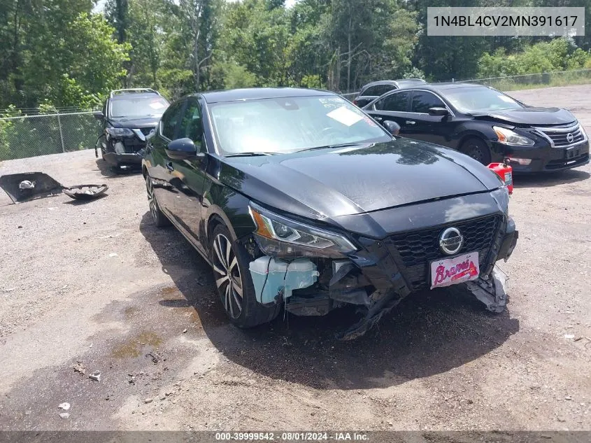 2021 Nissan Altima Sr Fwd VIN: 1N4BL4CV2MN391617 Lot: 39999542