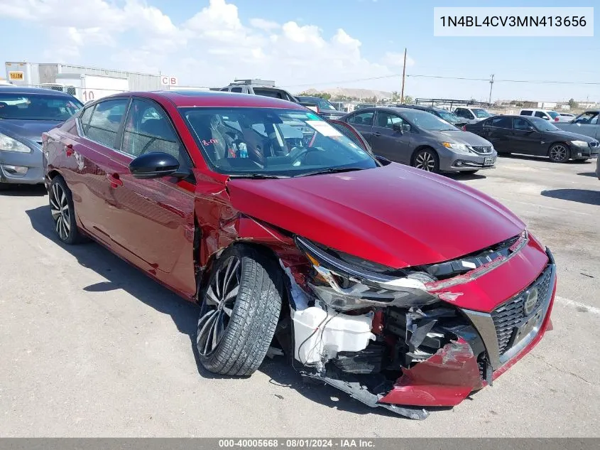 2021 Nissan Altima Sr Fwd VIN: 1N4BL4CV3MN413656 Lot: 40005668