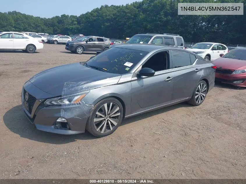 2021 Nissan Altima Sr Fwd VIN: 1N4BL4CV5MN362547 Lot: 40129810