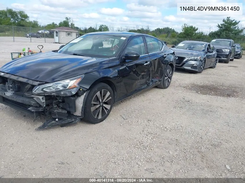 2021 Nissan Altima Sv Fwd VIN: 1N4BL4DV9MN361450 Lot: 40141318