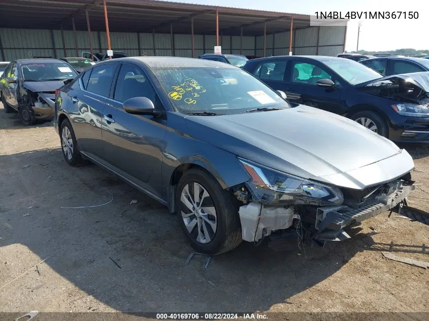 2021 Nissan Altima S Fwd VIN: 1N4BL4BV1MN367150 Lot: 40169706