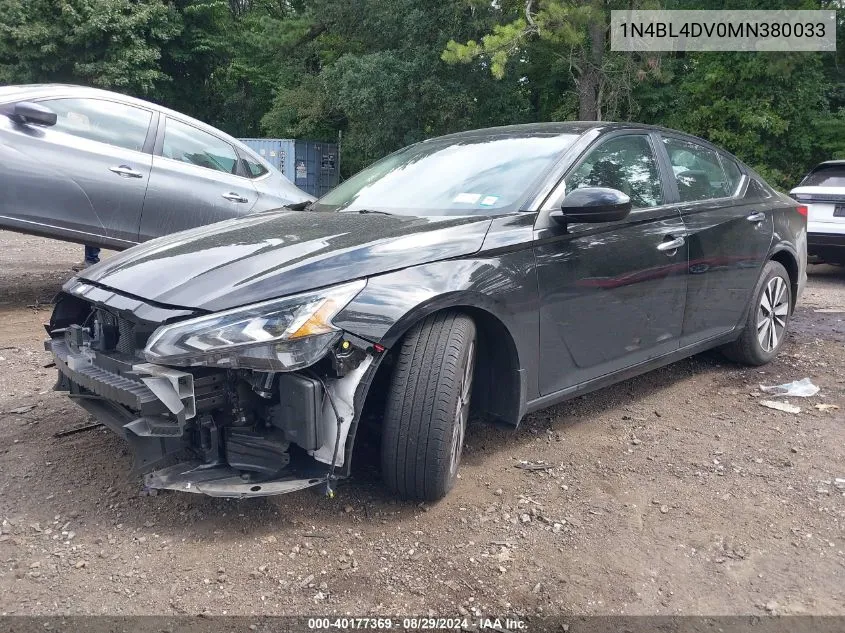 2021 Nissan Altima Sv Fwd VIN: 1N4BL4DV0MN380033 Lot: 40177369