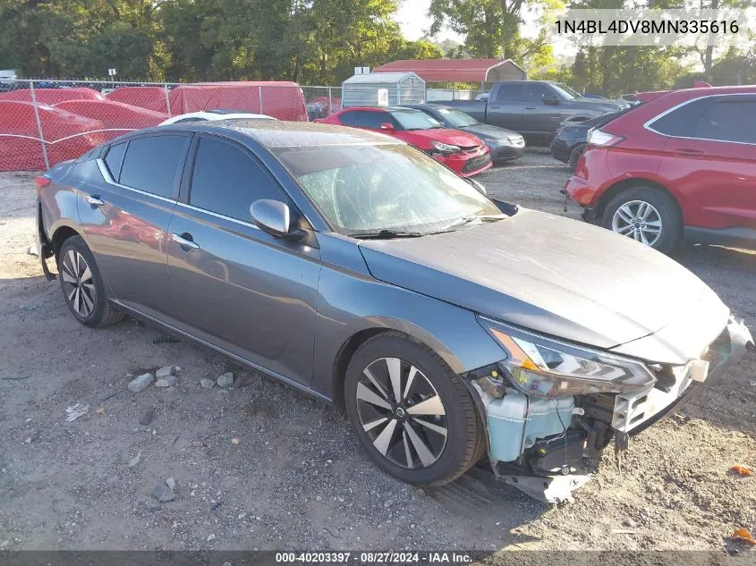 2021 Nissan Altima Sv Fwd VIN: 1N4BL4DV8MN335616 Lot: 40203397