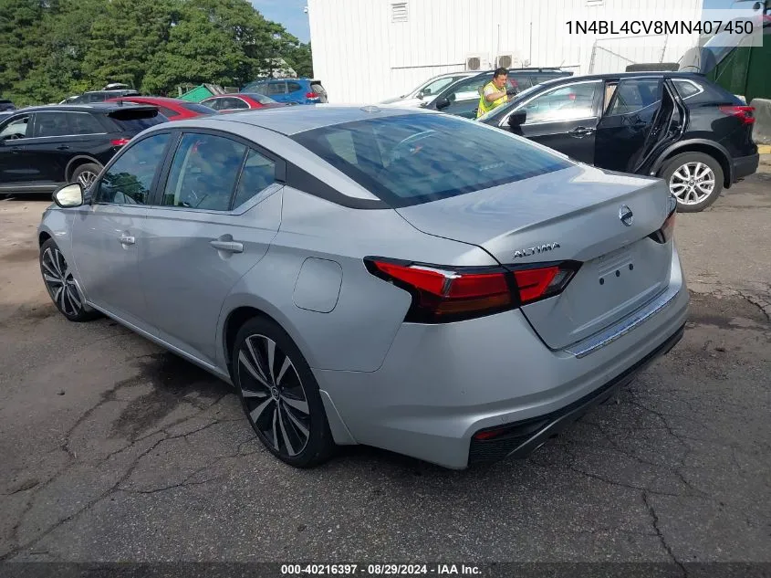 1N4BL4CV8MN407450 2021 Nissan Altima Sr Fwd