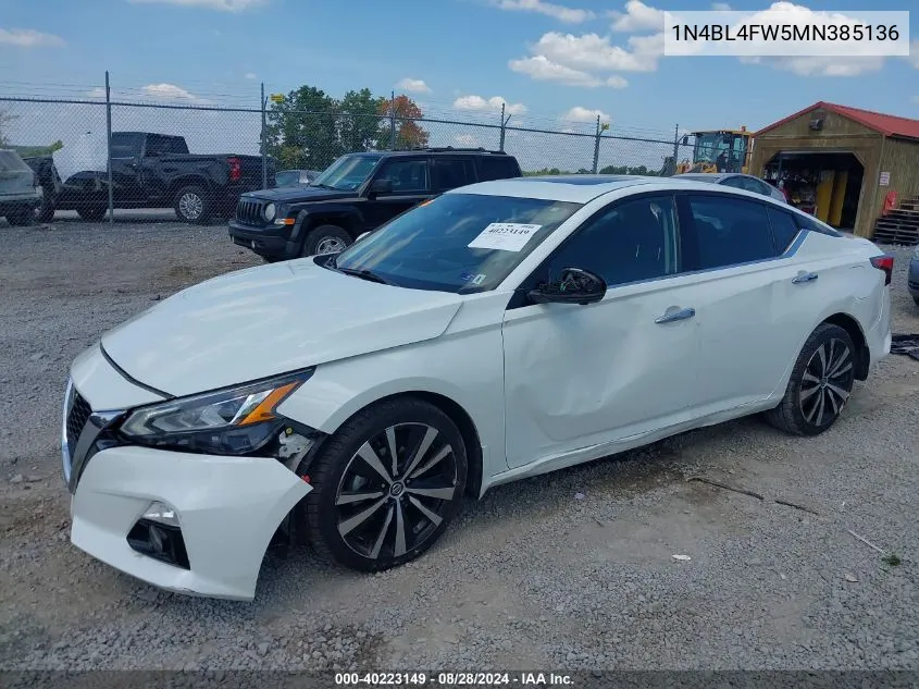 2021 Nissan Altima Platinum Intelligent Awd VIN: 1N4BL4FW5MN385136 Lot: 40223149