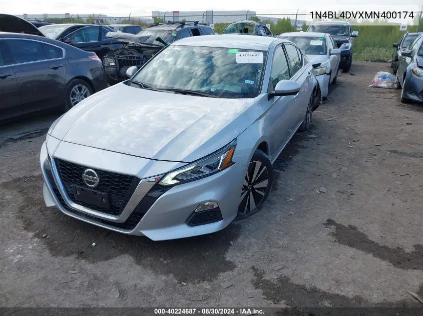 2021 Nissan Altima Sv Fwd VIN: 1N4BL4DVXMN400174 Lot: 40224687