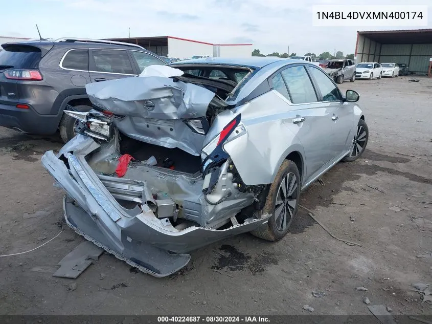 1N4BL4DVXMN400174 2021 Nissan Altima Sv Fwd