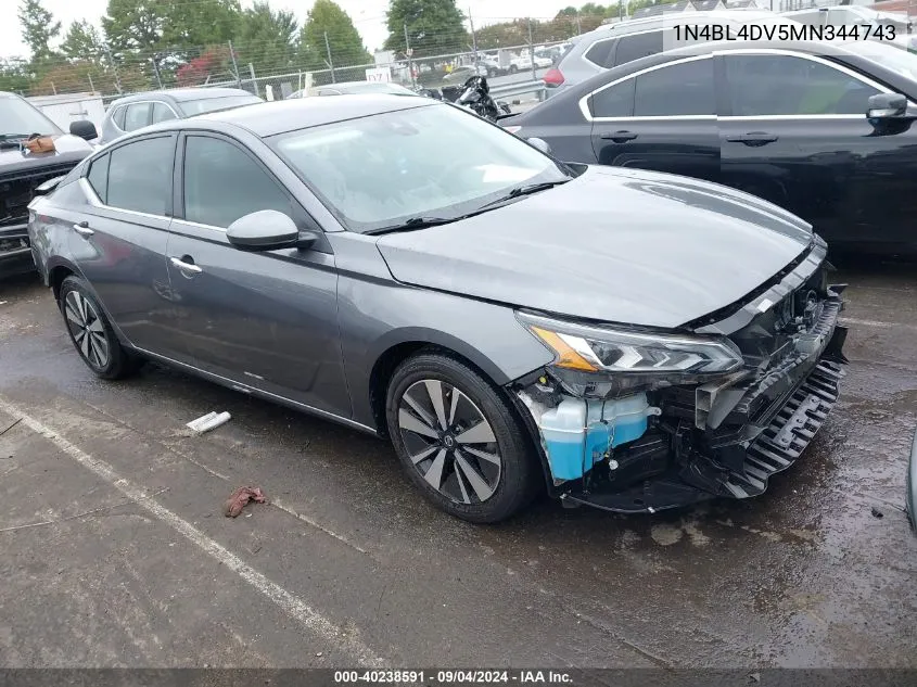 2021 Nissan Altima Sv Fwd VIN: 1N4BL4DV5MN344743 Lot: 40238591