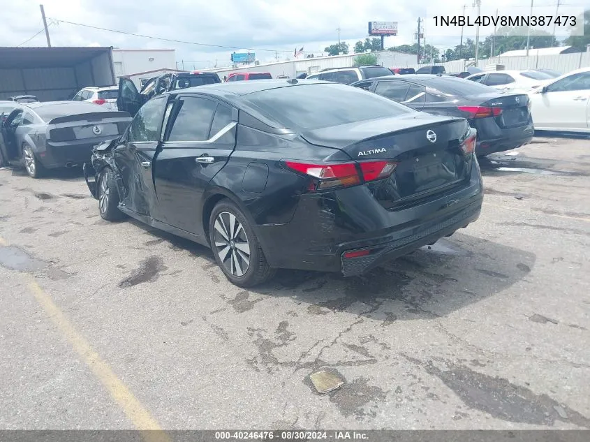 2021 Nissan Altima Sv Fwd VIN: 1N4BL4DV8MN387473 Lot: 40246476