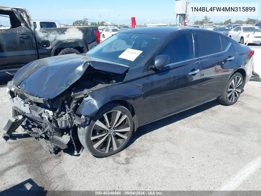 1N4BL4FW4MN315899 2021 Nissan Altima Platinum