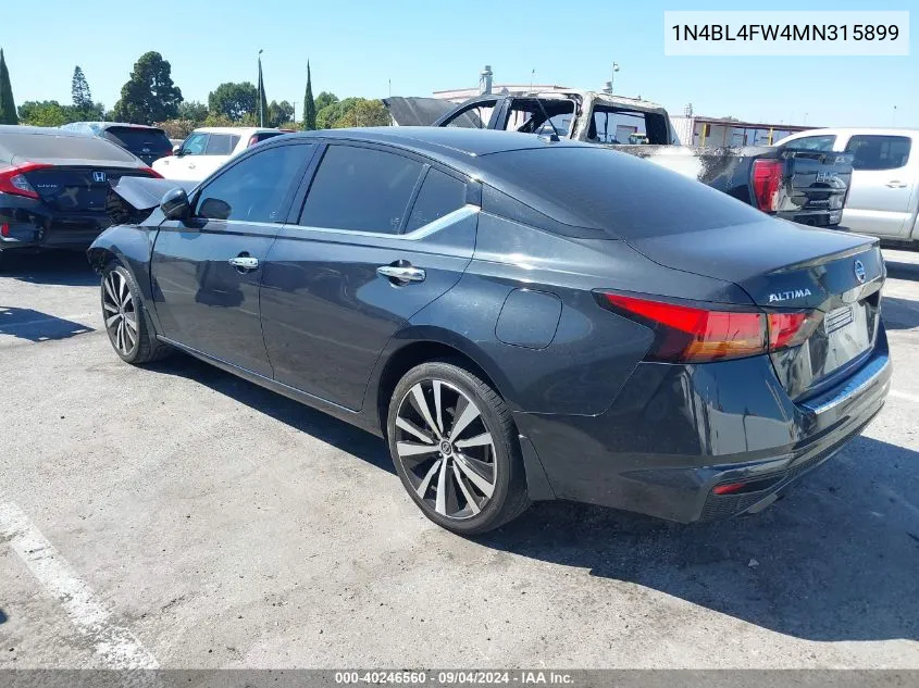 1N4BL4FW4MN315899 2021 Nissan Altima Platinum