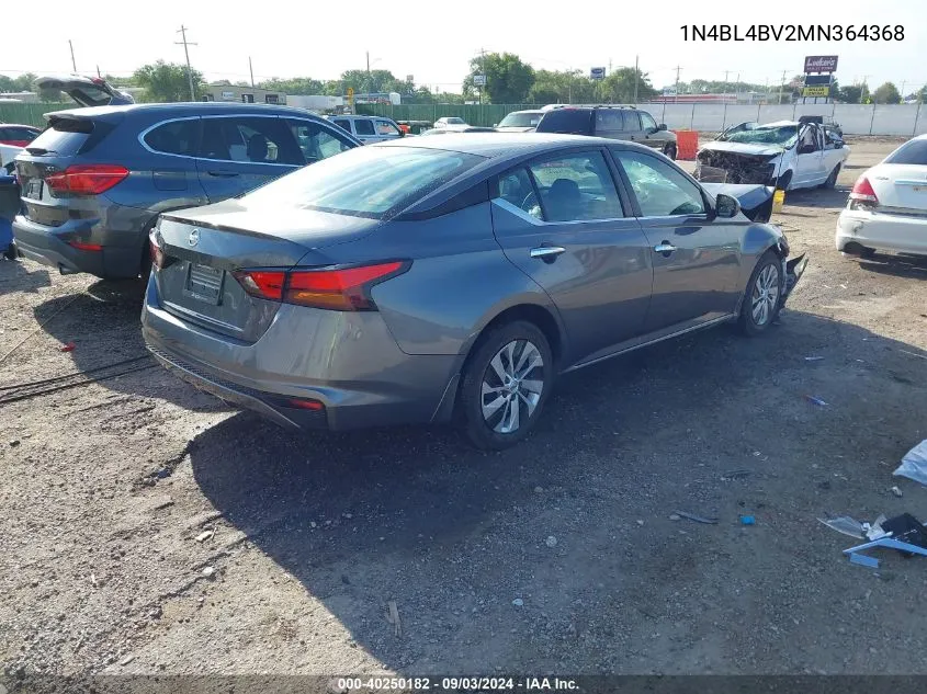 1N4BL4BV2MN364368 2021 Nissan Altima S Fwd