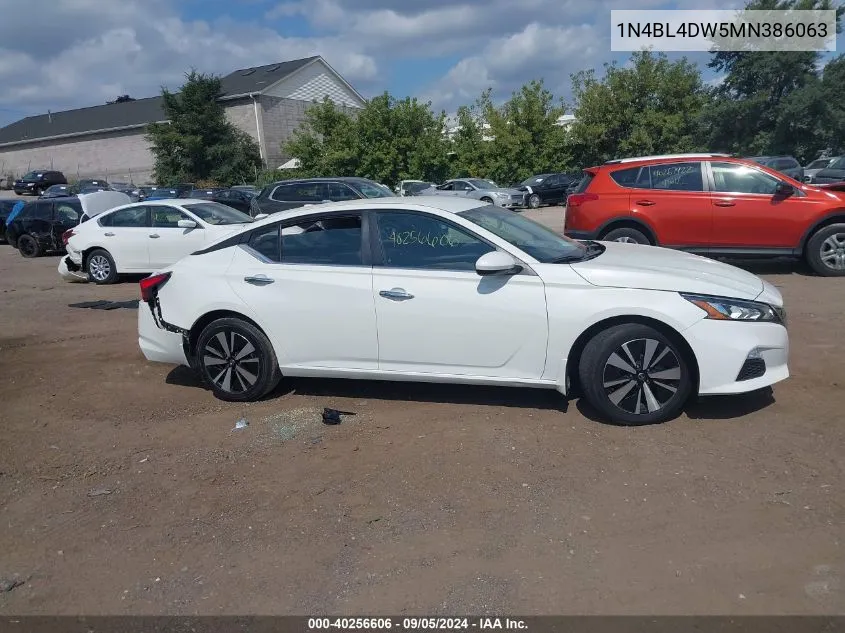 2021 Nissan Altima Sv Intelligent Awd VIN: 1N4BL4DW5MN386063 Lot: 40256606