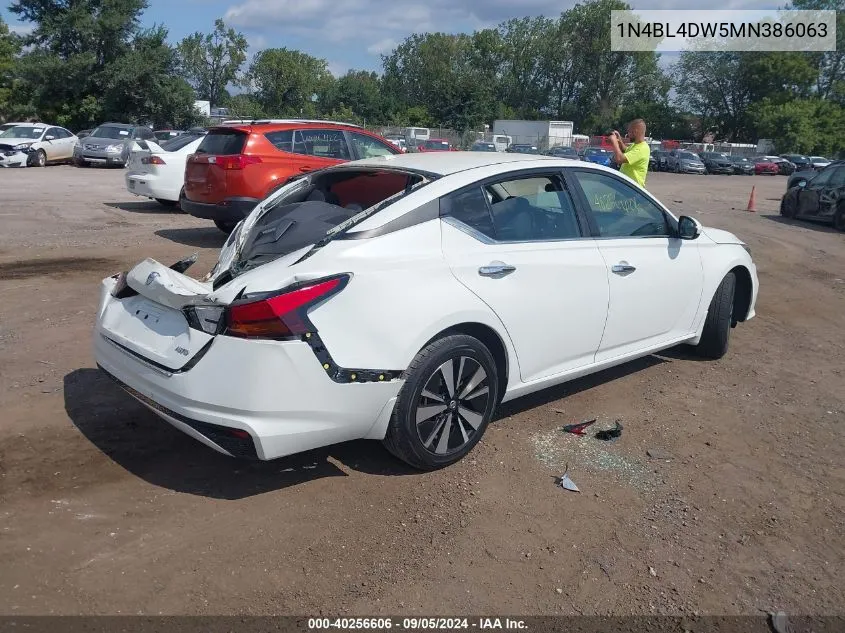 2021 Nissan Altima Sv Intelligent Awd VIN: 1N4BL4DW5MN386063 Lot: 40256606