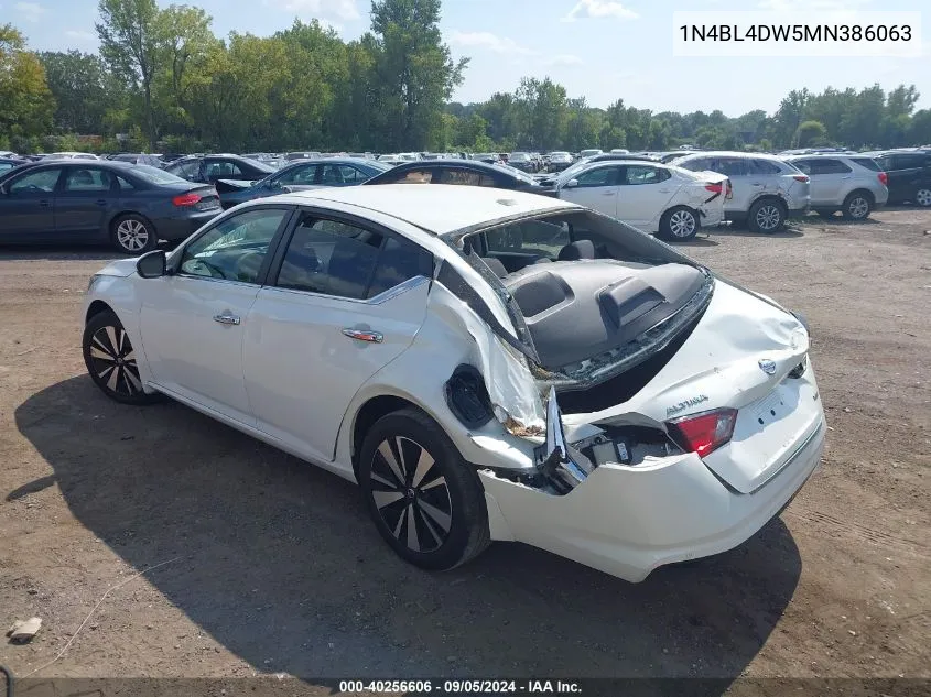 2021 Nissan Altima Sv Intelligent Awd VIN: 1N4BL4DW5MN386063 Lot: 40256606