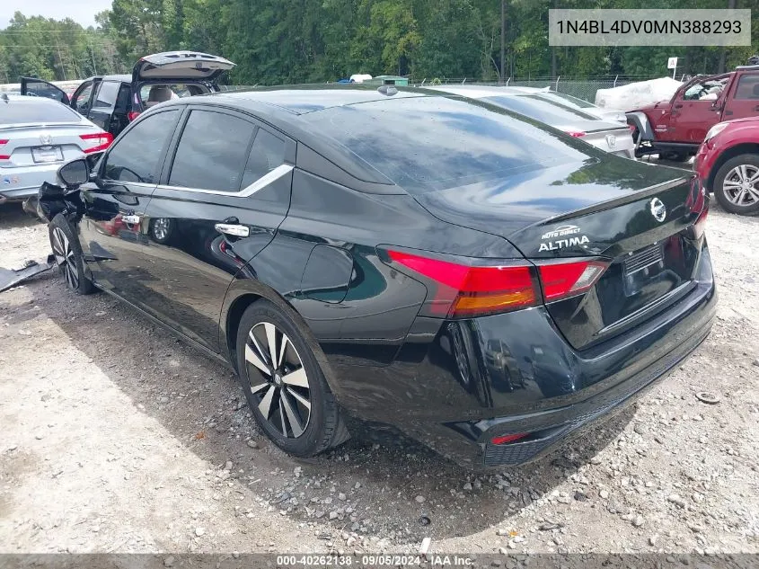 2021 Nissan Altima Sv Fwd VIN: 1N4BL4DV0MN388293 Lot: 40262138