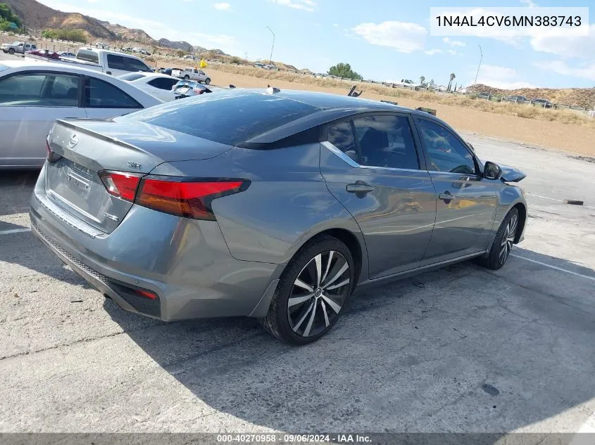 1N4AL4CV6MN383743 2021 Nissan Altima Sr Vc-Turbo Fwd