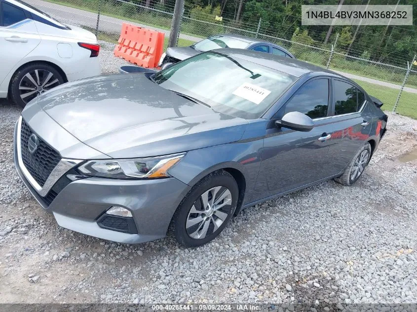 2021 Nissan Altima S Fwd VIN: 1N4BL4BV3MN368252 Lot: 40285441