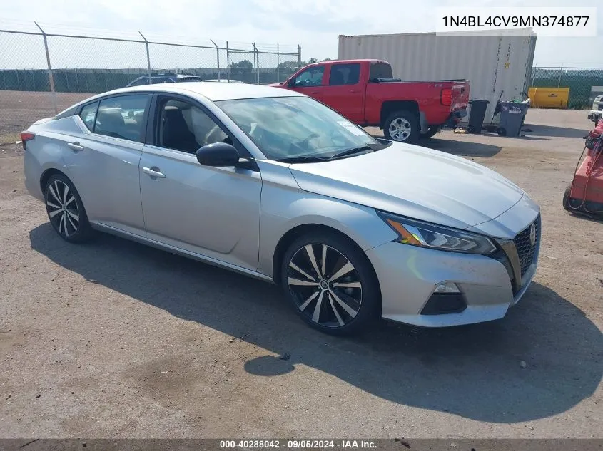 2021 Nissan Altima Sr Fwd VIN: 1N4BL4CV9MN374877 Lot: 40288042