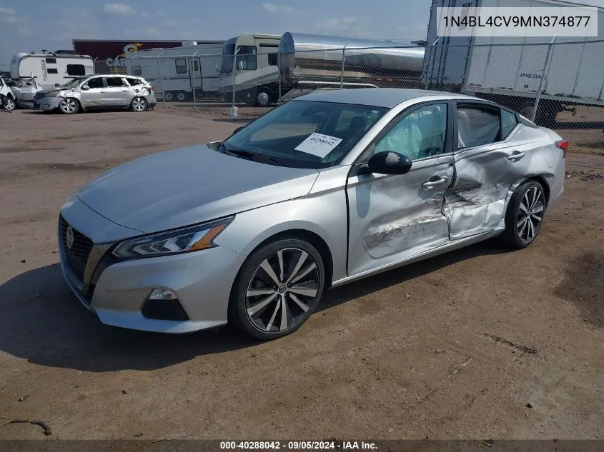 2021 Nissan Altima Sr Fwd VIN: 1N4BL4CV9MN374877 Lot: 40288042