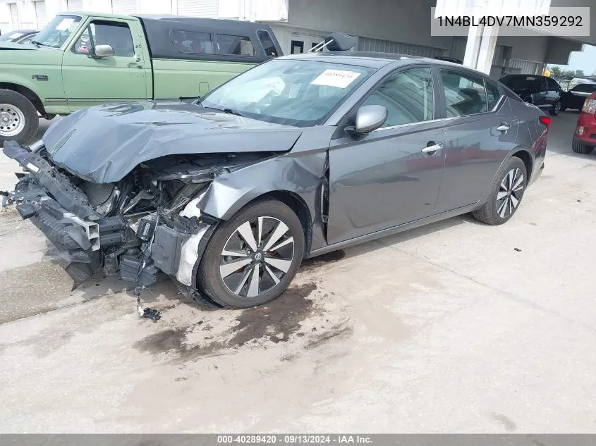 2021 Nissan Altima Sv VIN: 1N4BL4DV7MN359292 Lot: 40289420