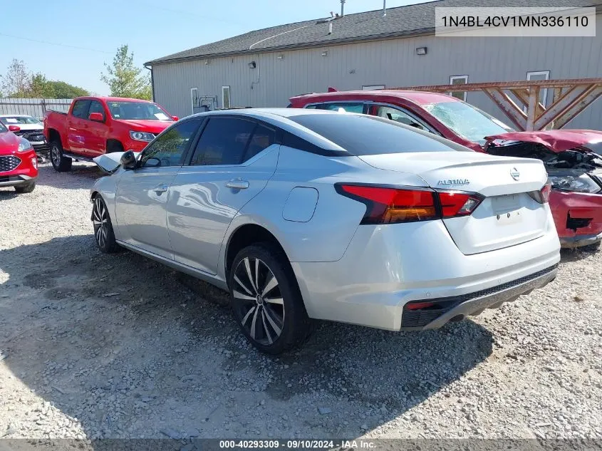 2021 Nissan Altima Sr VIN: 1N4BL4CV1MN336110 Lot: 40293309