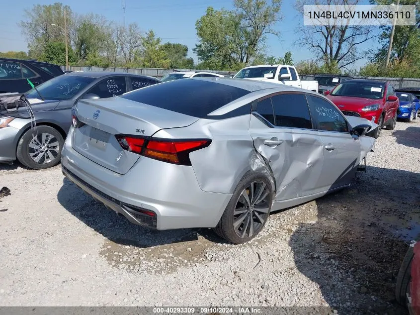 2021 Nissan Altima Sr VIN: 1N4BL4CV1MN336110 Lot: 40293309