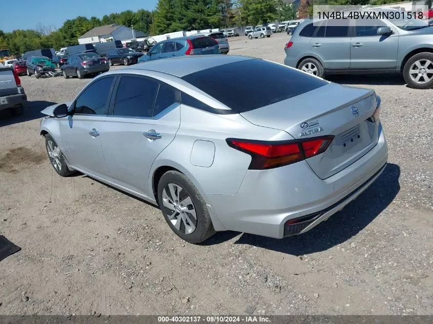 2021 Nissan Altima S VIN: 1N4BL4BVXMN301518 Lot: 40302137