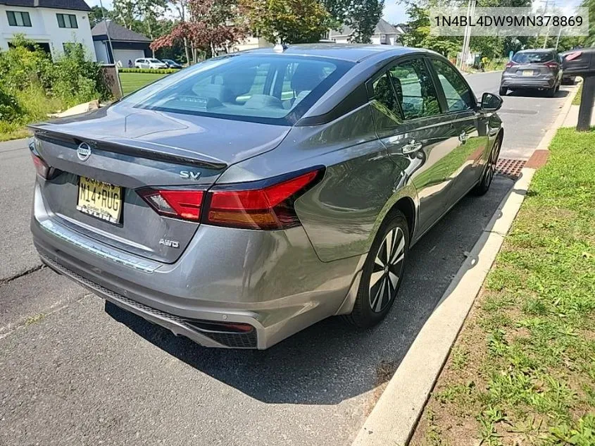 2021 Nissan Altima Sv VIN: 1N4BL4DW9MN378869 Lot: 40304538