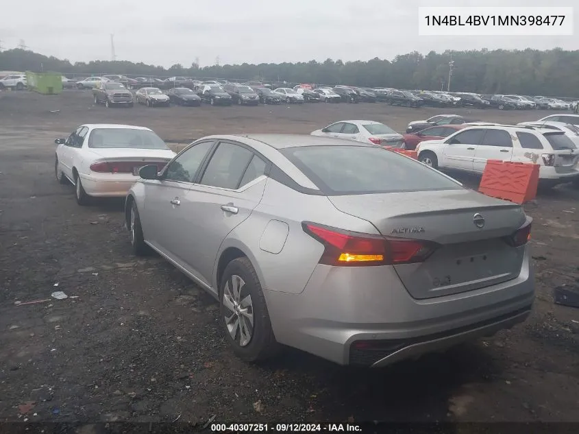 1N4BL4BV1MN398477 2021 Nissan Altima S Fwd