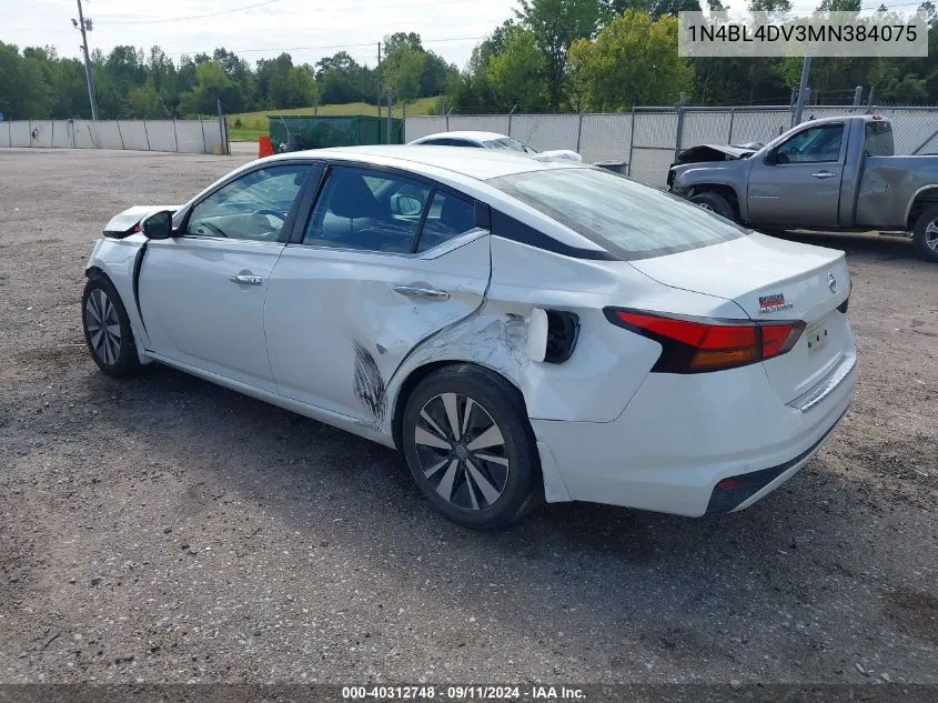 2021 Nissan Altima Sv Fwd VIN: 1N4BL4DV3MN384075 Lot: 40312748