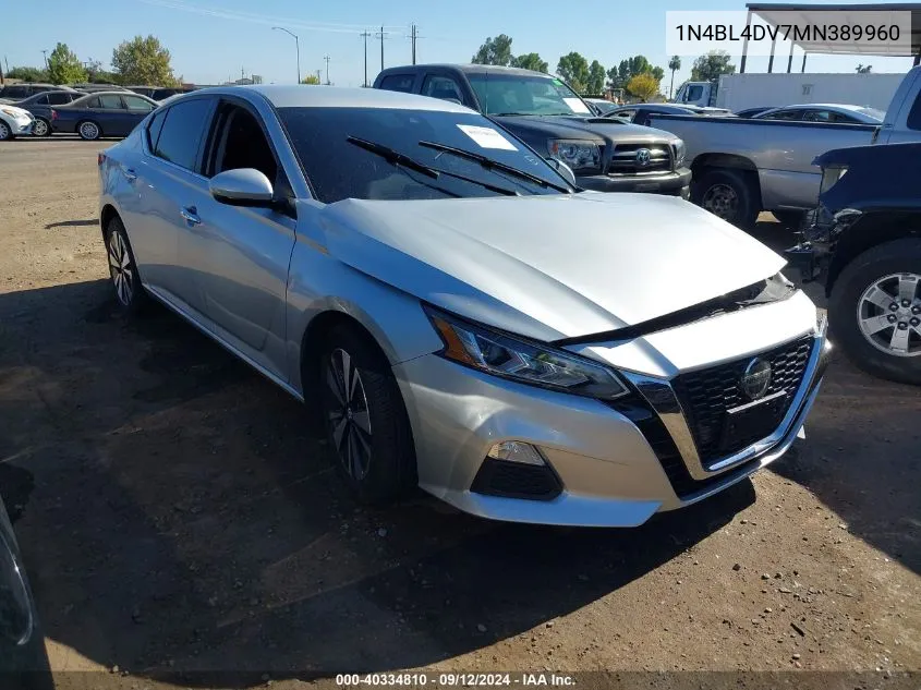 2021 Nissan Altima Sv VIN: 1N4BL4DV7MN389960 Lot: 40334810