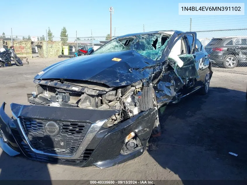 2021 Nissan Altima Sl VIN: 1N4BL4EV6MN391102 Lot: 40335650