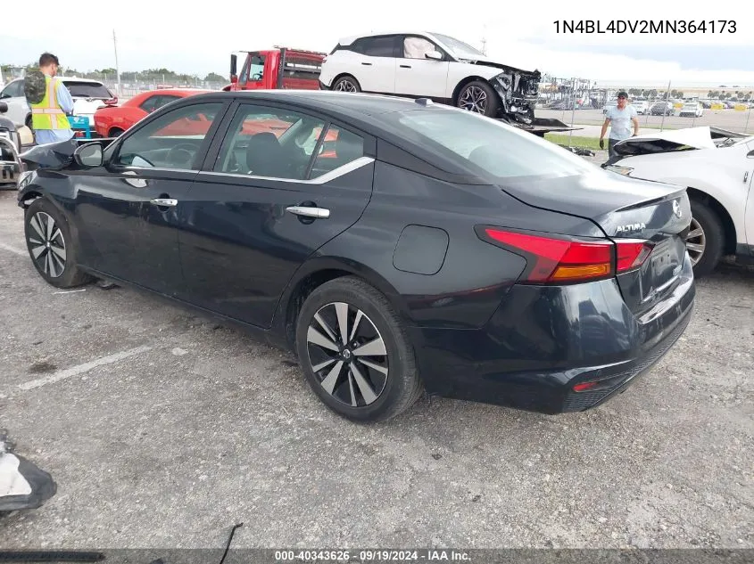 2021 Nissan Altima Sv Fwd VIN: 1N4BL4DV2MN364173 Lot: 40343626