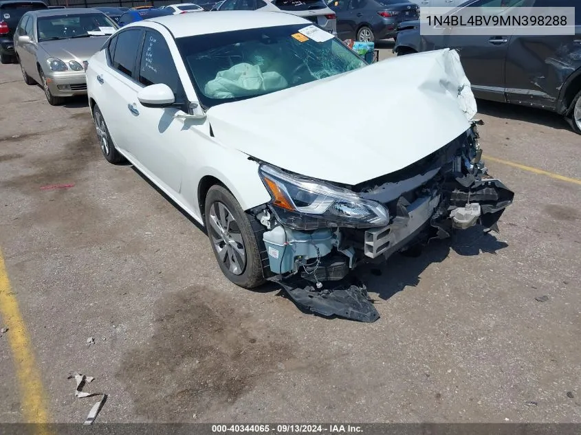 2021 Nissan Altima S Fwd VIN: 1N4BL4BV9MN398288 Lot: 40344065