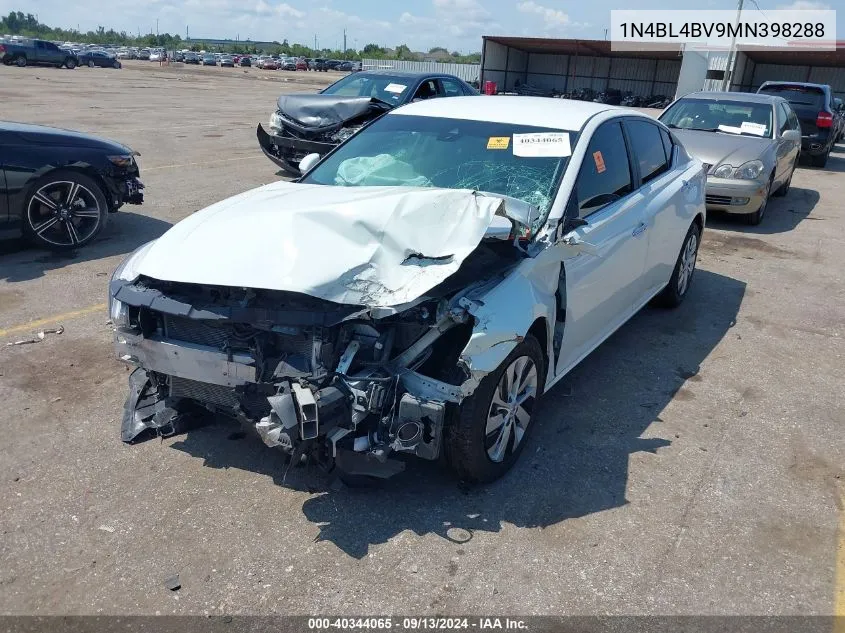 2021 Nissan Altima S Fwd VIN: 1N4BL4BV9MN398288 Lot: 40344065