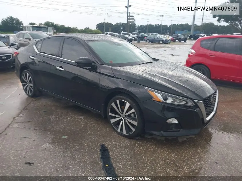 2021 Nissan Altima Platinum Intelligent Awd VIN: 1N4BL4FW2MN407609 Lot: 40347462