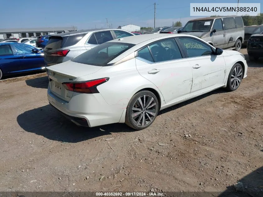 2021 Nissan Altima Sr Vc-Turbo Fwd VIN: 1N4AL4CV5MN388240 Lot: 40352692