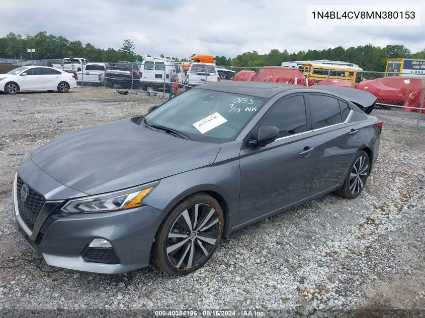 2021 Nissan Altima Sr Fwd VIN: 1N4BL4CV8MN380153 Lot: 40354196