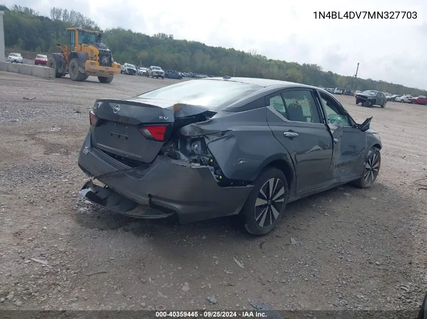 2021 Nissan Altima Sv Fwd VIN: 1N4BL4DV7MN327703 Lot: 40359445