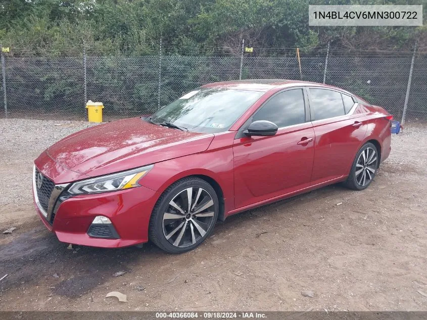 1N4BL4CV6MN300722 2021 Nissan Altima Sr Fwd