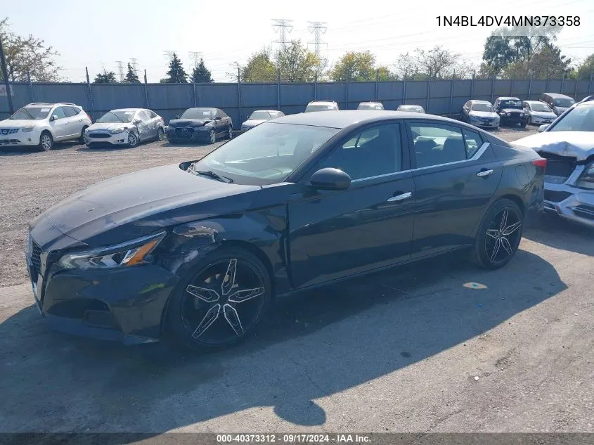 2021 Nissan Altima Sv Fwd VIN: 1N4BL4DV4MN373358 Lot: 40373312