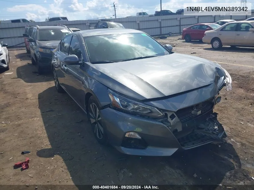 2021 Nissan Altima Sl Fwd VIN: 1N4BL4EV5MN389342 Lot: 40401684