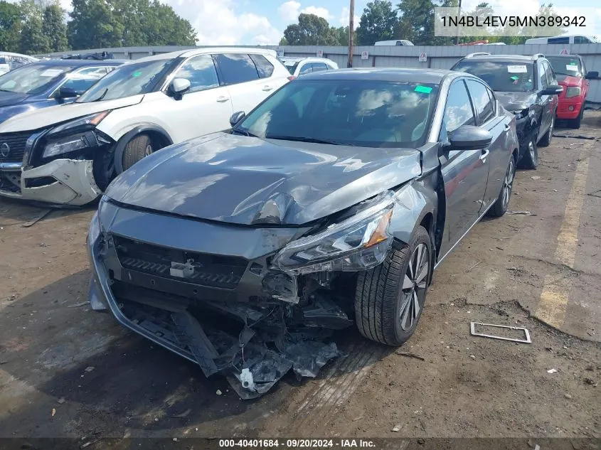 2021 Nissan Altima Sl Fwd VIN: 1N4BL4EV5MN389342 Lot: 40401684