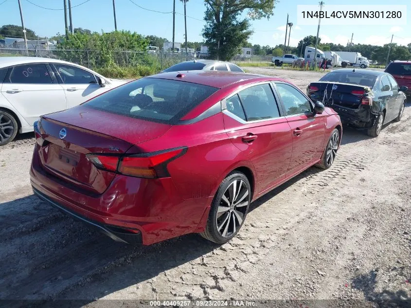 2021 Nissan Altima Sr VIN: 1N4BL4CV5MN301280 Lot: 40409257