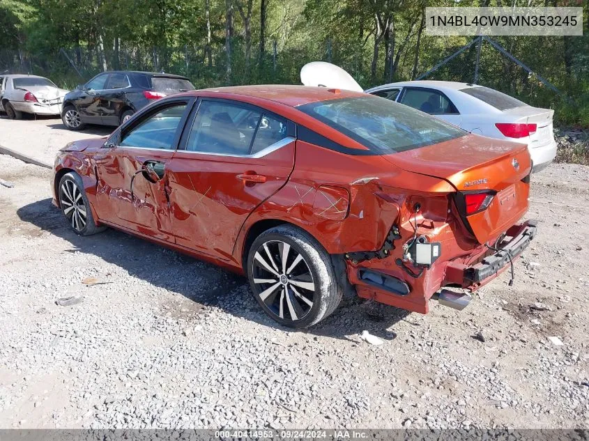 2021 Nissan Altima Sr Intelligent Awd VIN: 1N4BL4CW9MN353245 Lot: 40414953